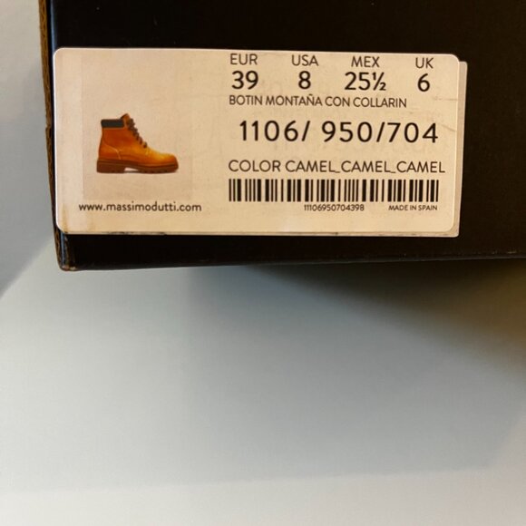 Massimo Dutti Womens Lace-Up Ankle Boots Size US 8 EUR 39 NEW with box - Picture 6 of 14